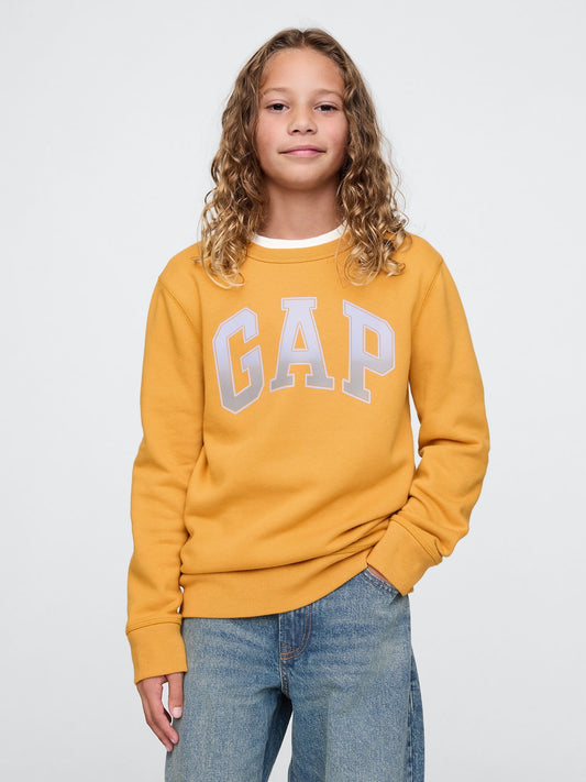 Sarı Gap Logo Grafikli Fleece Sweatshirt