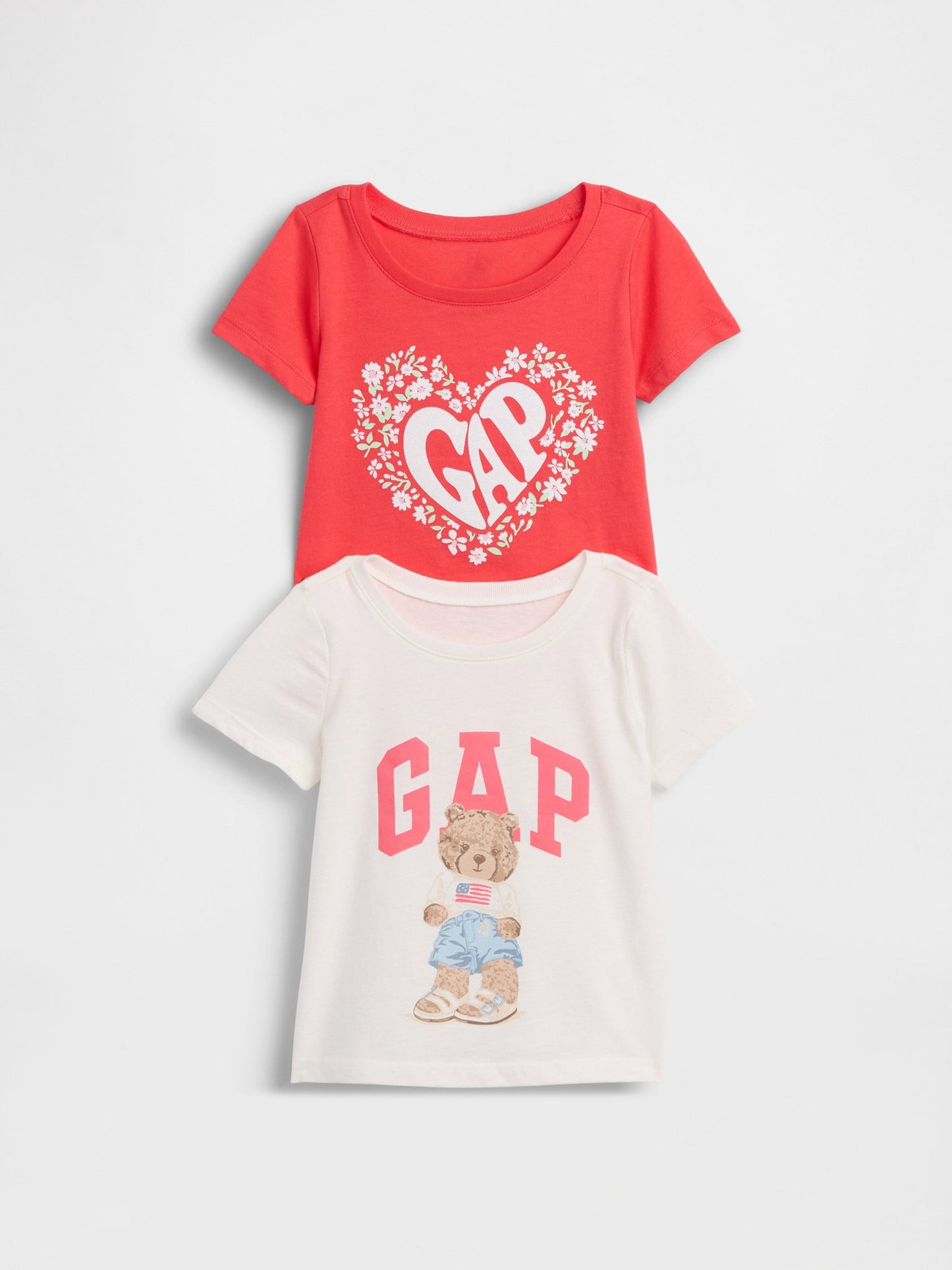 Beyaz Grafik Baskılı T-shirt (2’li)