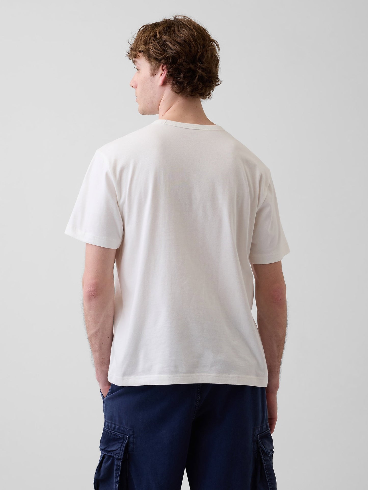 Beyaz Relaxed Branan Bear Logo T-shirt