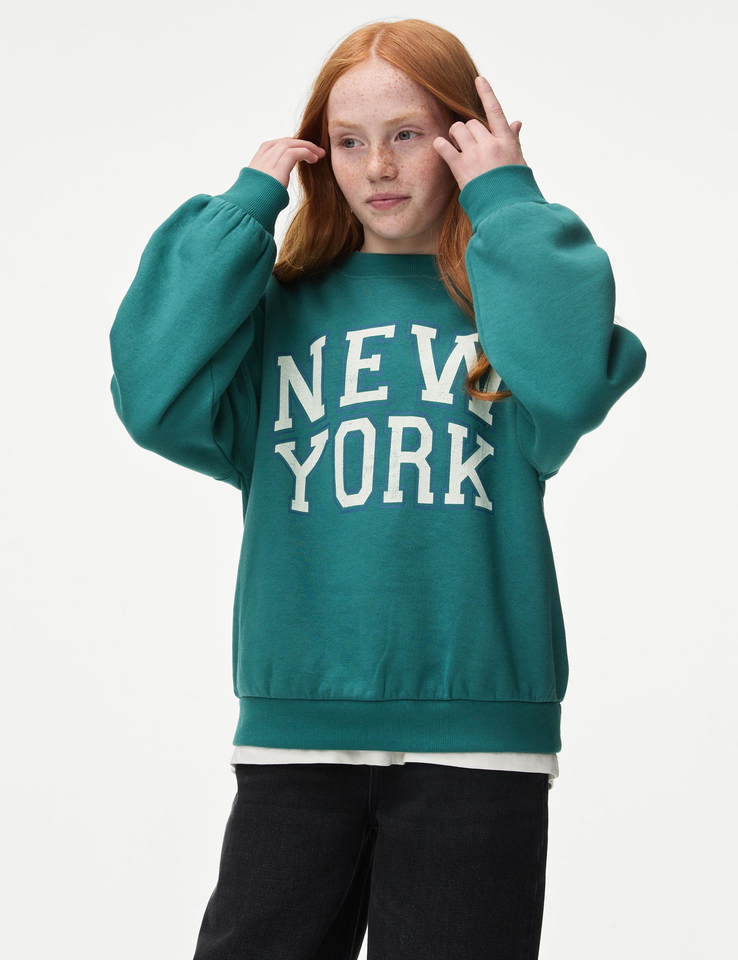 Pamuklu Grafik Detaylı Sweatshirt