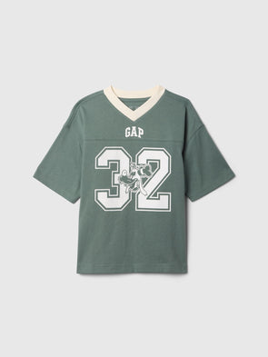 Koyu Yeşil Gap × Disney Gap Logo Varsity T-Shirt