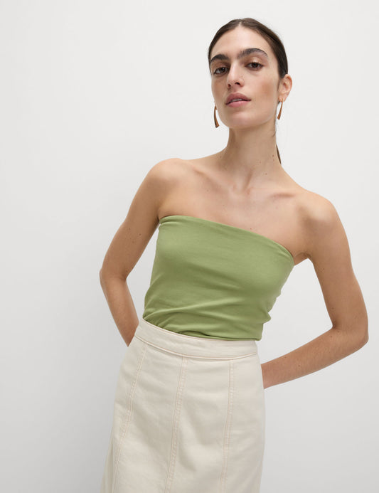 Pamuk Karışımlı Bandeau Üst