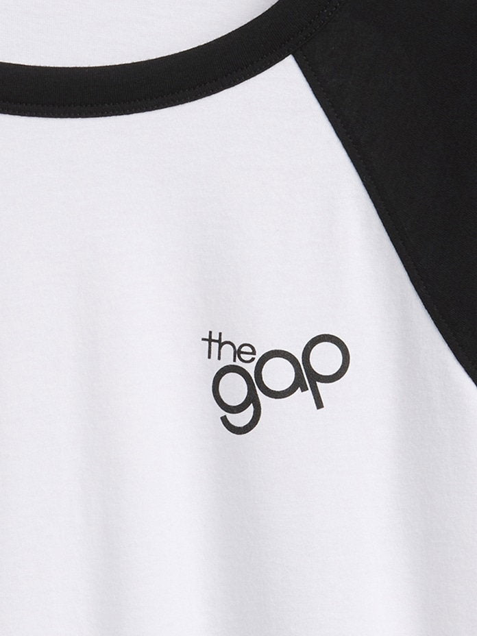 Siyah Relaxed Crop Gap Logo T-shirt
