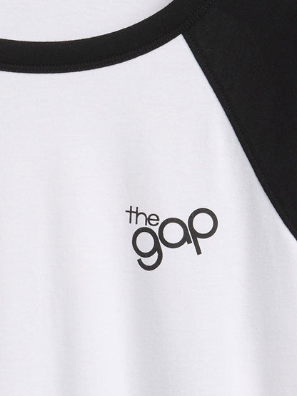 Siyah Relaxed Crop Gap Logo T-shirt