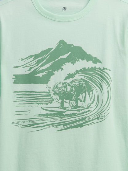 Mavi Grafik Baskılı T-shirt (2’li)