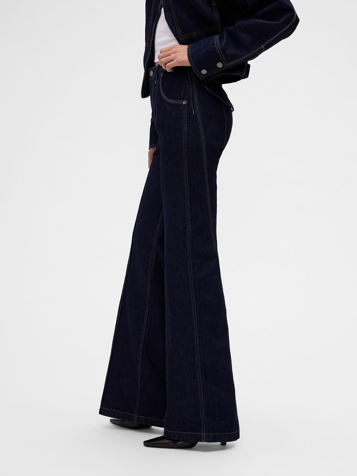 Koyu Mavi Gapstudio High Rise Pintuck Jean Pantolon