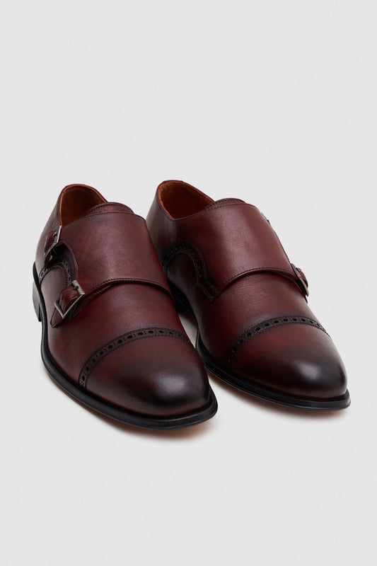 Damat Bordo Hakiki Deri Ayakkabi