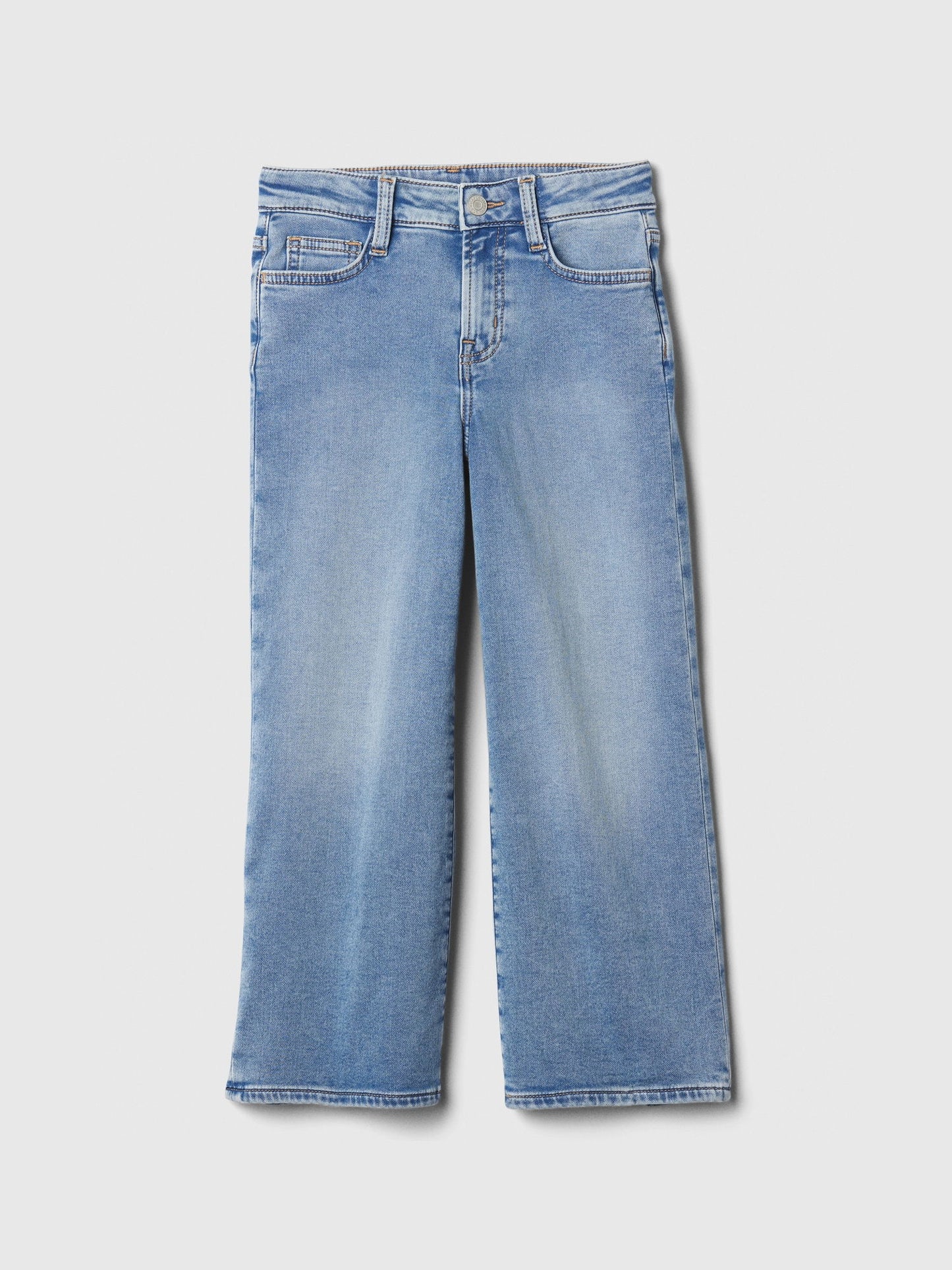 Açık Mavi High Rise Supersoft Wide-leg Jean Pantolon