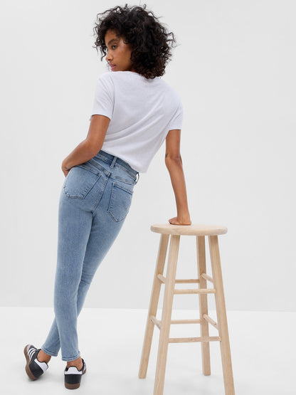 Açık Mavi High Rise Universal Legging Washwell™ Jean Pantolon