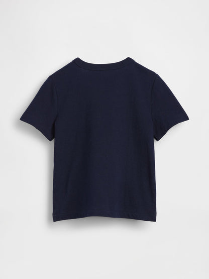 Lacivert Grafik Logo T-shirt