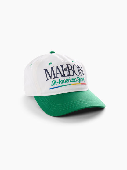 Beyaz Gap × Malbon Logo Beyzbol Şapka