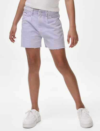 Saf Pamuklu Denim Şort (6-16 Yaş)