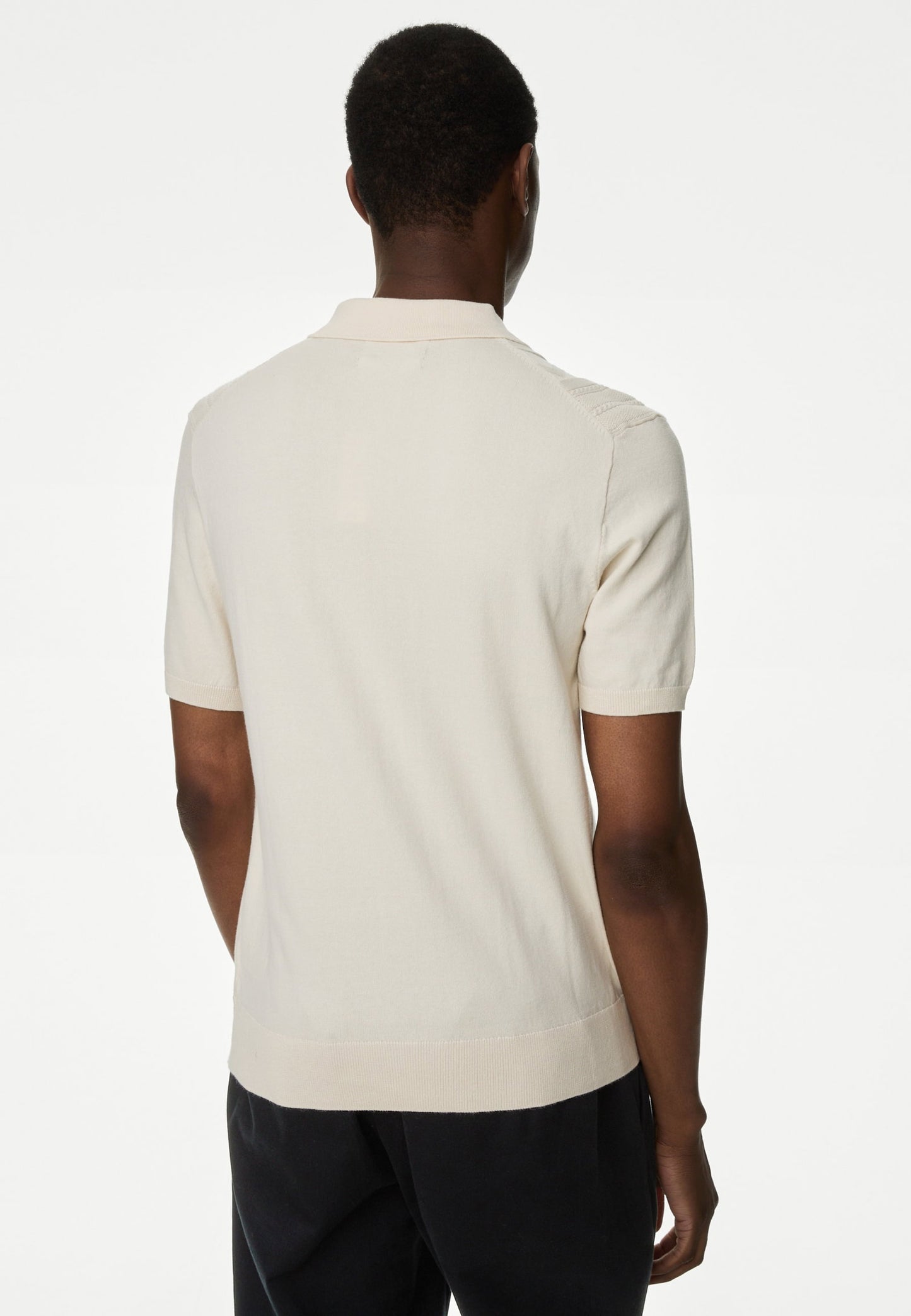 Kısa Kollu Örme Polo Yaka T-shirt