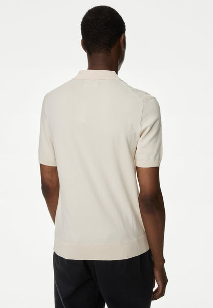 Kısa Kollu Örme Polo Yaka T-shirt