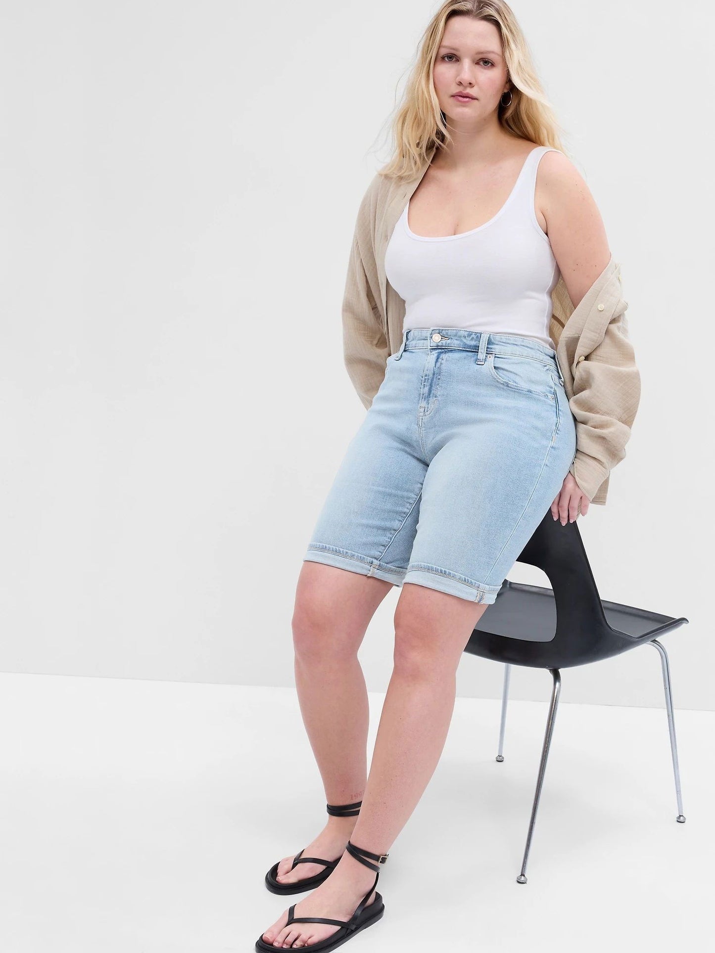 Açık Mavi Denim Şort