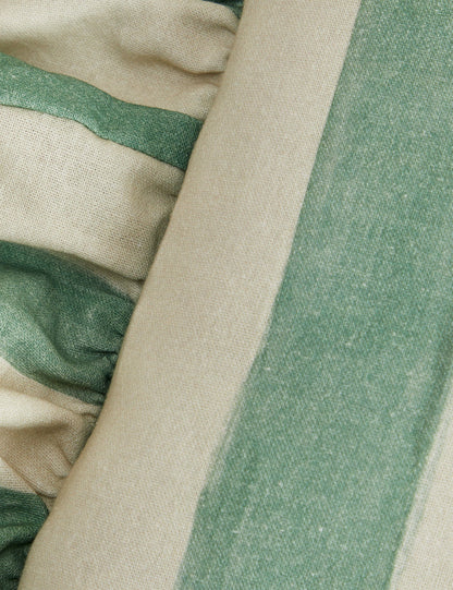 Saf Pamuklu Çizgili Desenli Kırlent