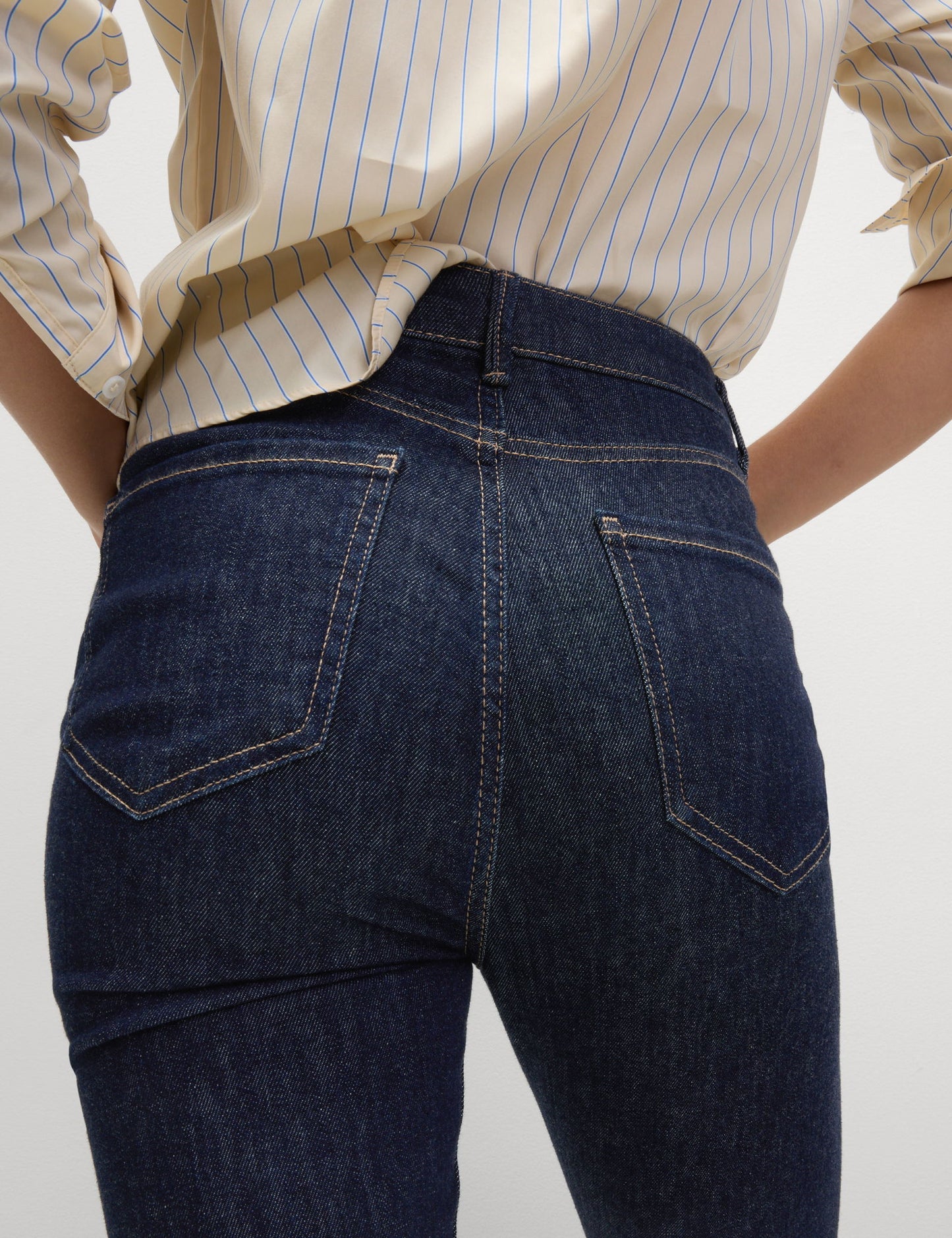 Yüksek Bel Slim Flare Jean Pantolon