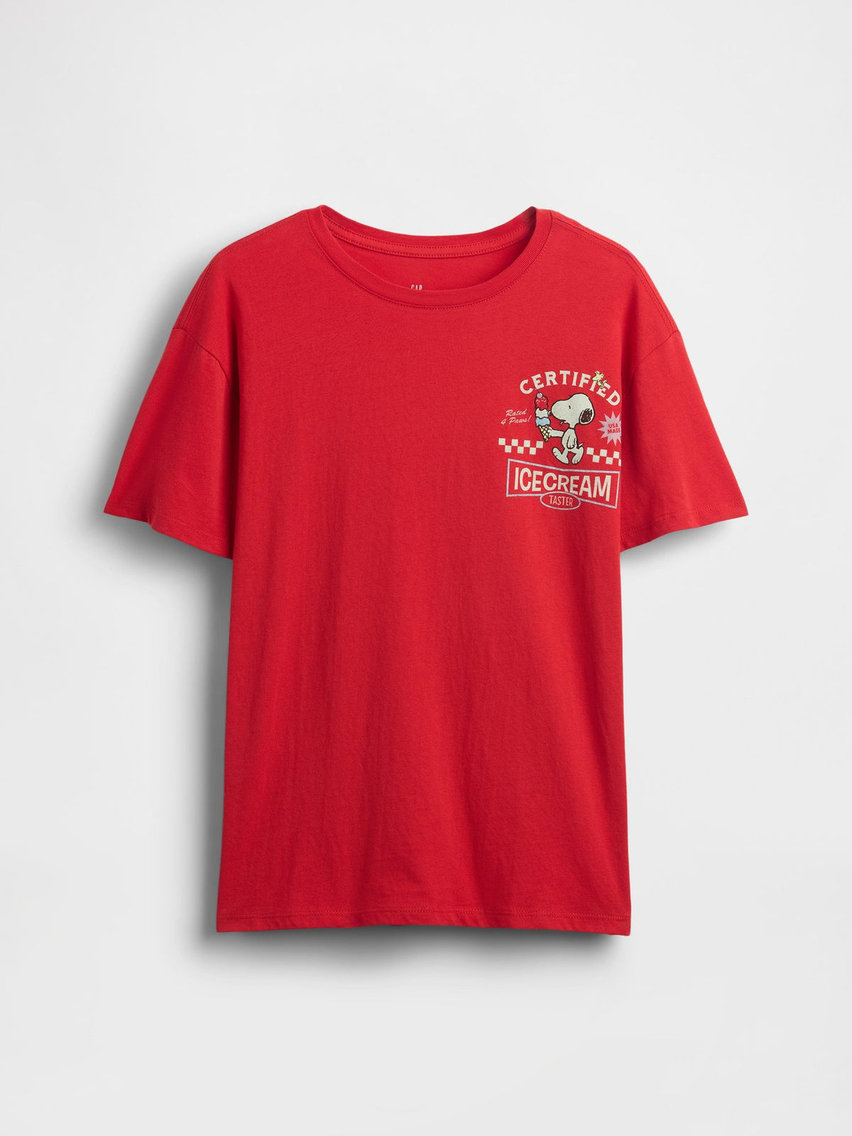 Kırmızı Grafik Baskılı Tunik T-shirt
