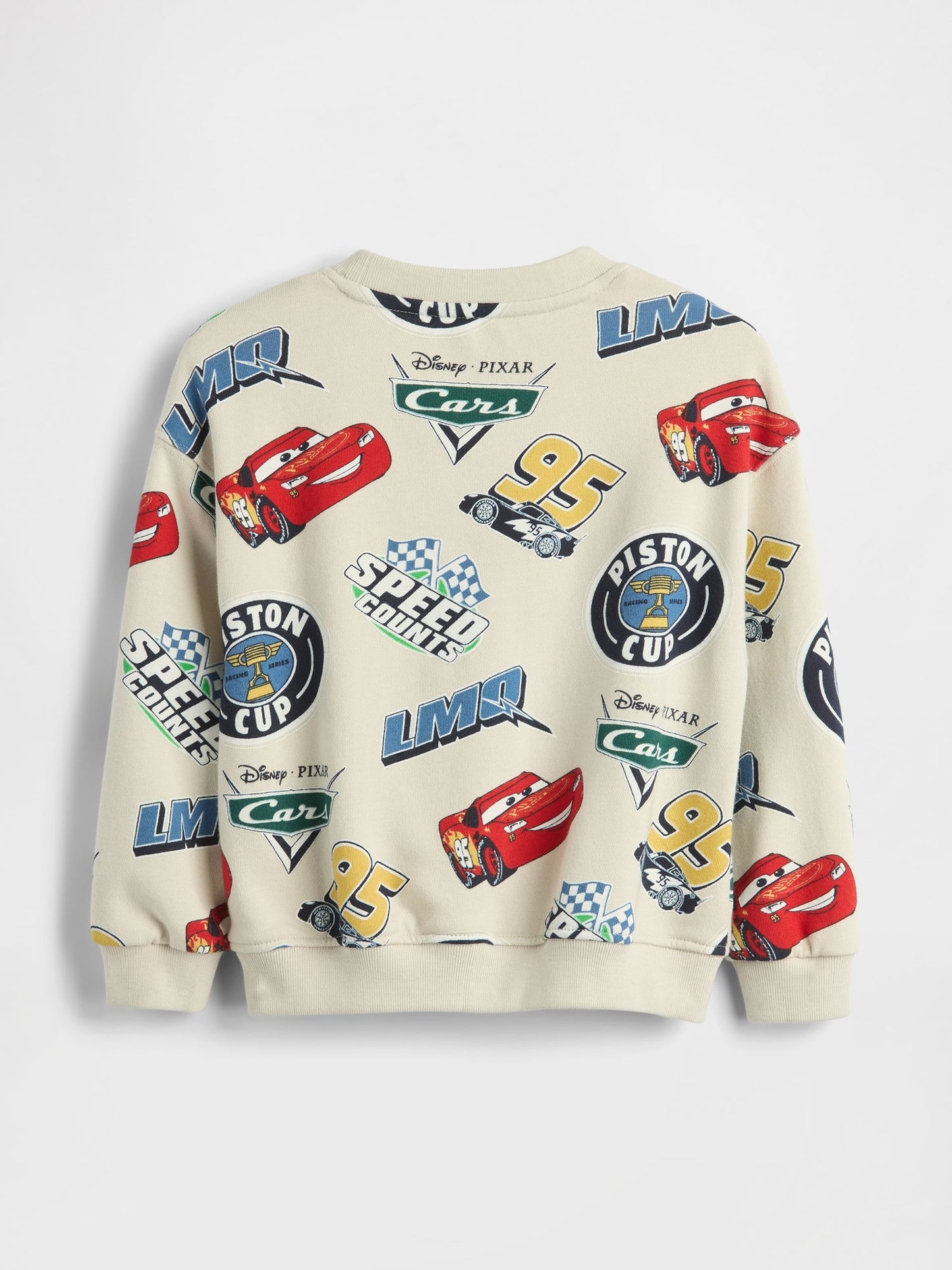 Kırık Beyaz Gap × Disney Vintage Cars Grafik Baskılı Sweatshirt