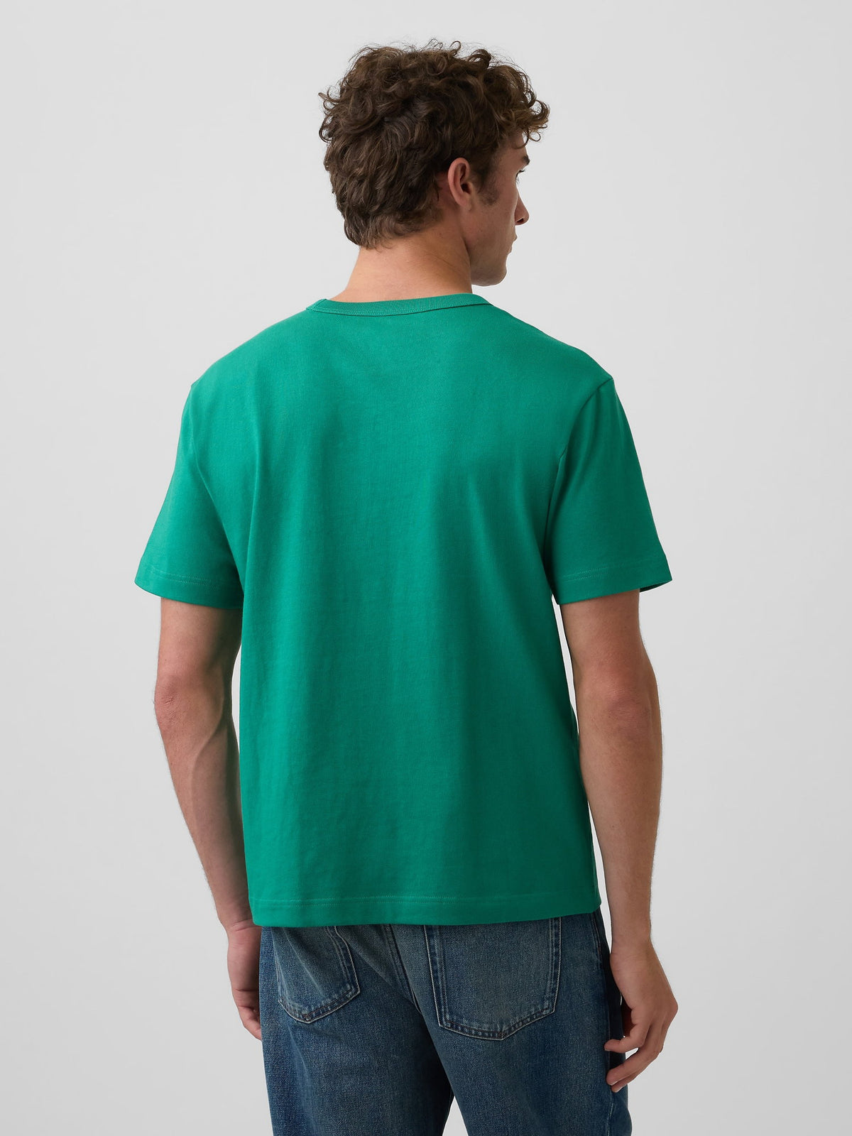 Yeşil Heavyweight Relaxed Logo T-shirt