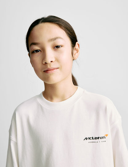 Saf Pamuklu Mclaren F1 Takımı T-shirt (2–16 Yaş)