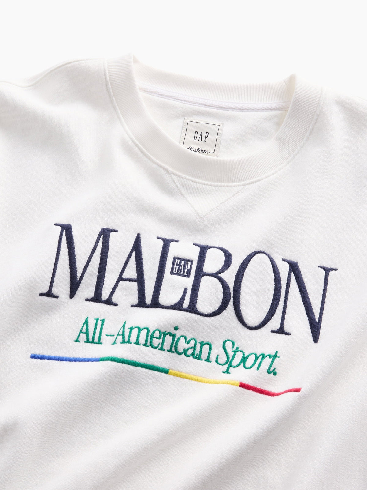 Beyaz Gap × Malbon Heavyweight Logo Sweatshirt