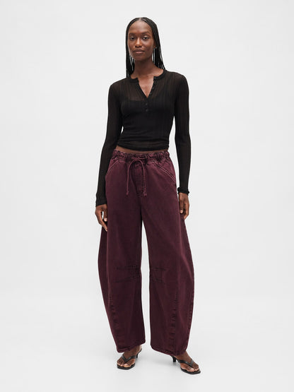 Bordo Mid Rise Ultrasoft Easy Horseshoe Jean Pantolon