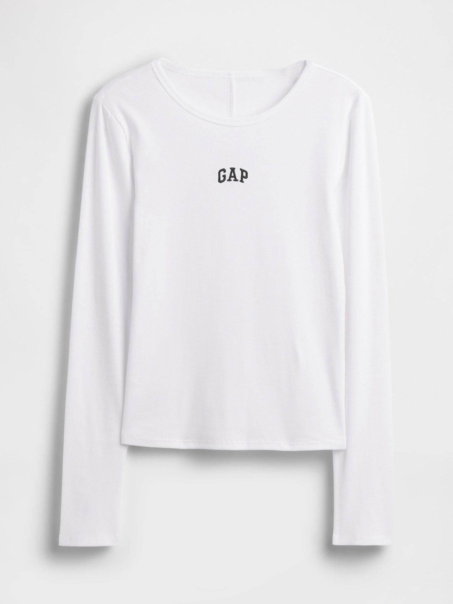 Beyaz Fitilli Crop Logo T-shirt
