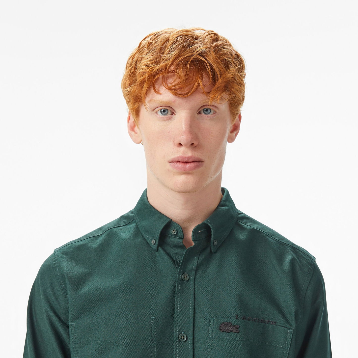 Lacoste Erkek Regular Fit Düğmeli Yaka Yeşil Gömlek