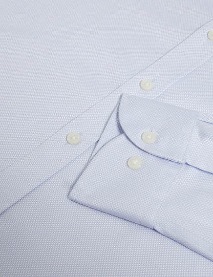 Tailored Fit Lüks Pamuklu Dokulu Gömlek