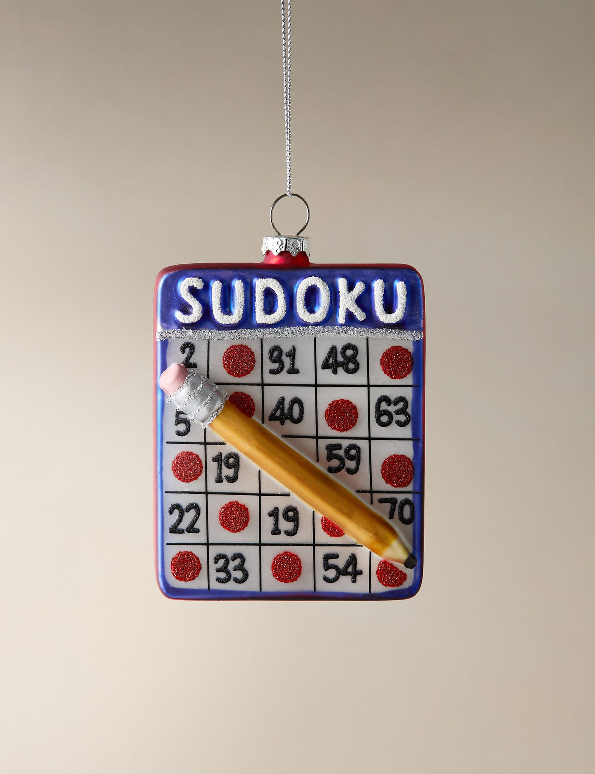 Cam Asmalı Sudoku Yılbaşı Ağaç Süsü
