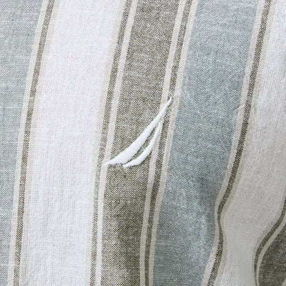 Nautica Erkek Yeşil Classic Fit Çizgili Gömlek