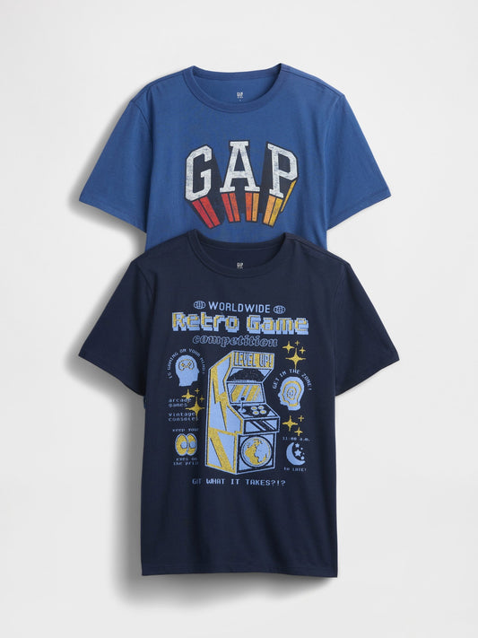 Lacivert Kids Grafik T-shirt (2’li)
