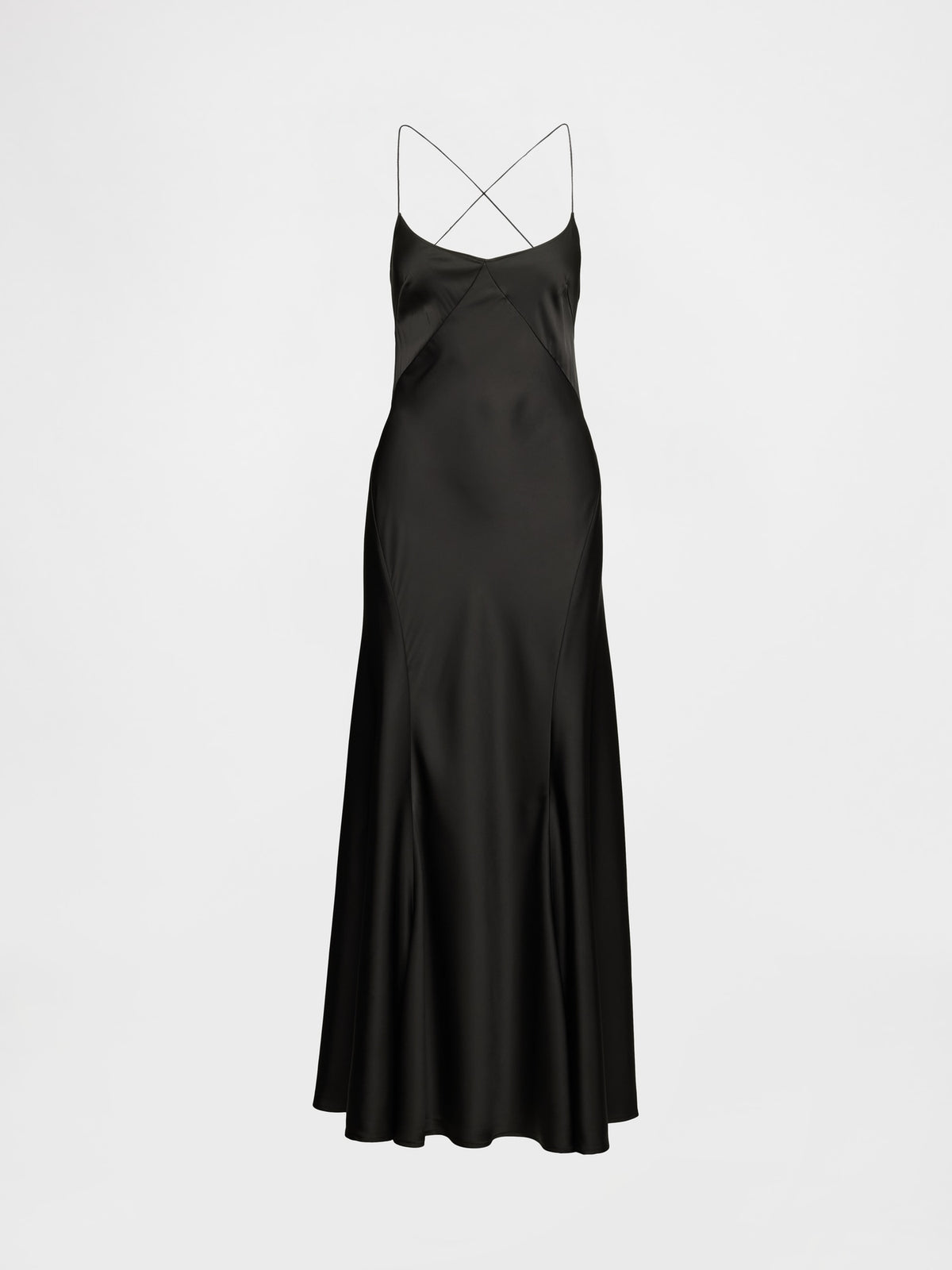Siyah Gapstudio Saten Slip Elbise