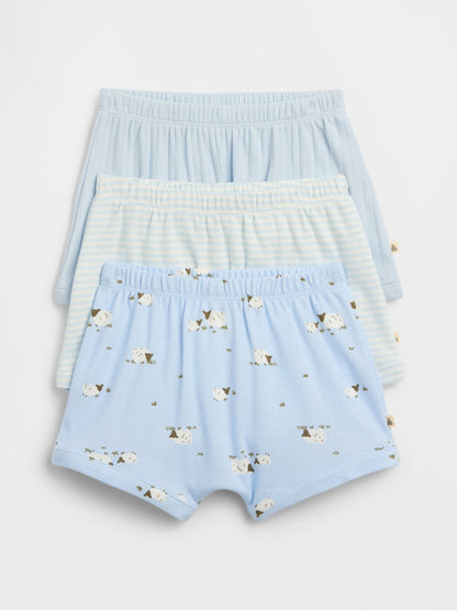 Mavi Pull-on Şort (3’lü)