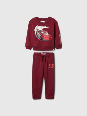 Bordo Gap Logo Disney Cars Grafikli 2'li Fleece Outfit Set