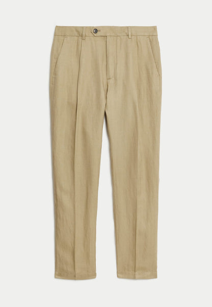 Tapered Fit Keten Pantolon