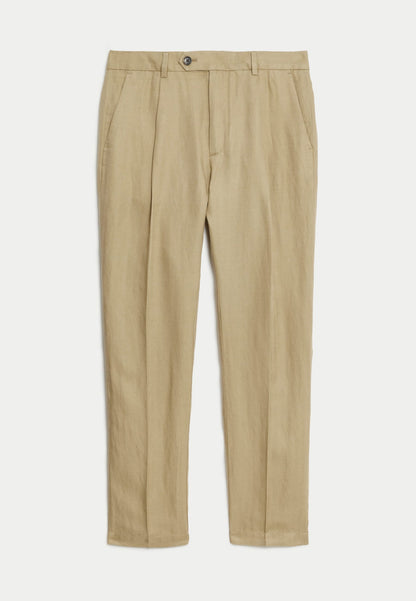 Tapered Fit Keten Pantolon