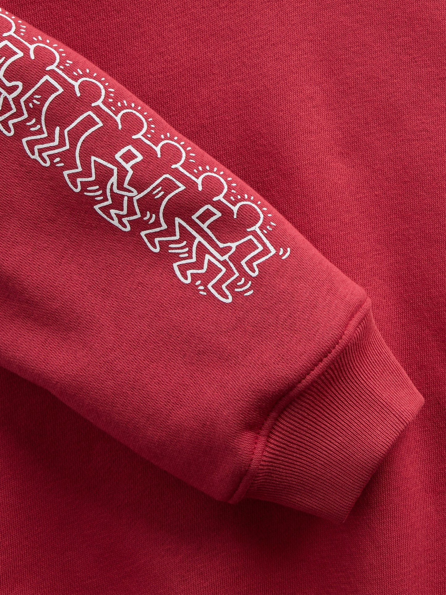 Koyu Kırmızı Keith Haring Vintagesoft Sweatshirt