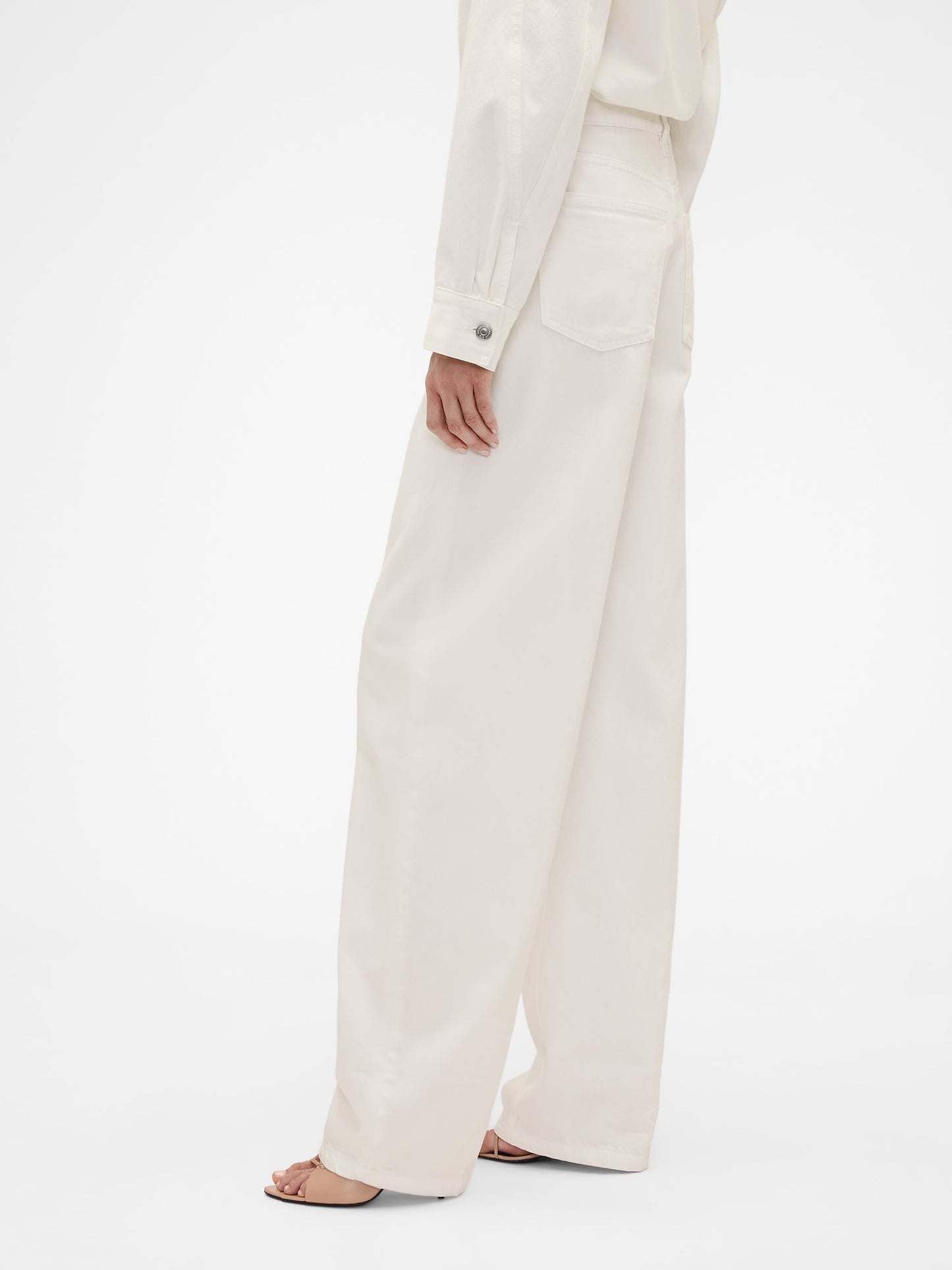 Beyaz Gap × Victoria Beckham High Rise Arc Jean Pantolon
