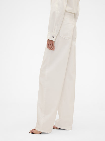 Beyaz Gap × Victoria Beckham High Rise Arc Jean Pantolon