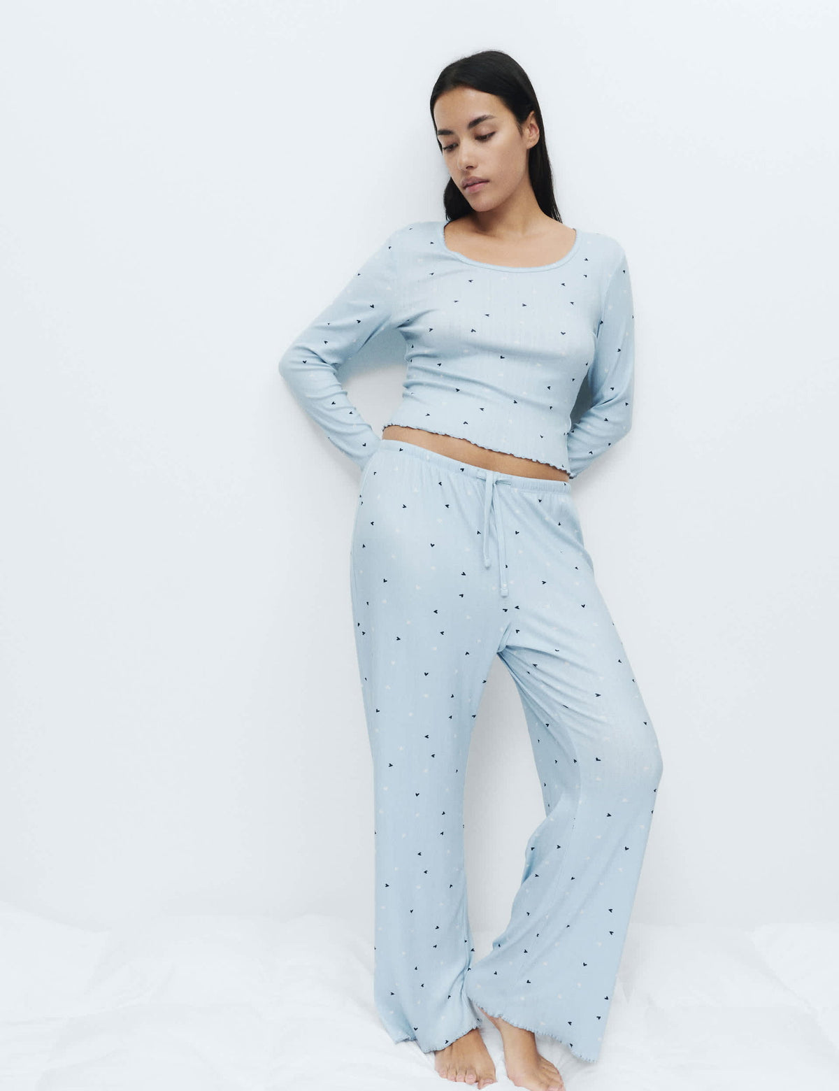 Desenli Pijama Takımı