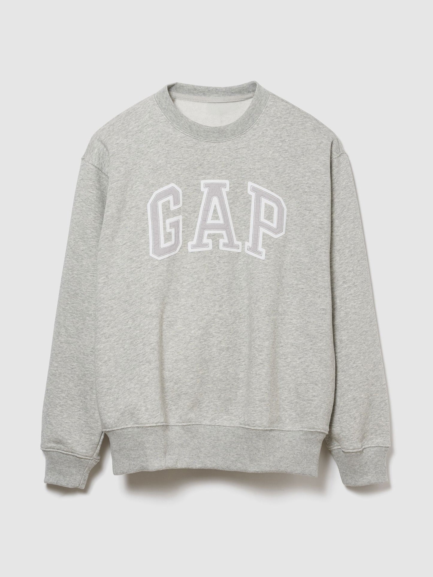Açık Gri Gap Logo Bisiklet Yaka Fleece Sweatshirt