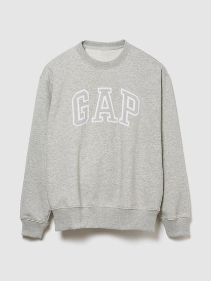 Açık Gri Gap Logo Bisiklet Yaka Fleece Sweatshirt