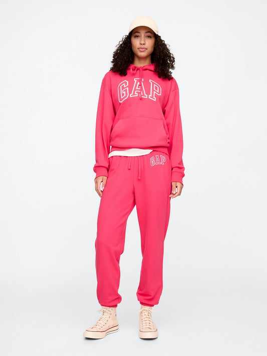 Pembe Gap Logo Jogger Havlu Kumaş Eşofman Altı