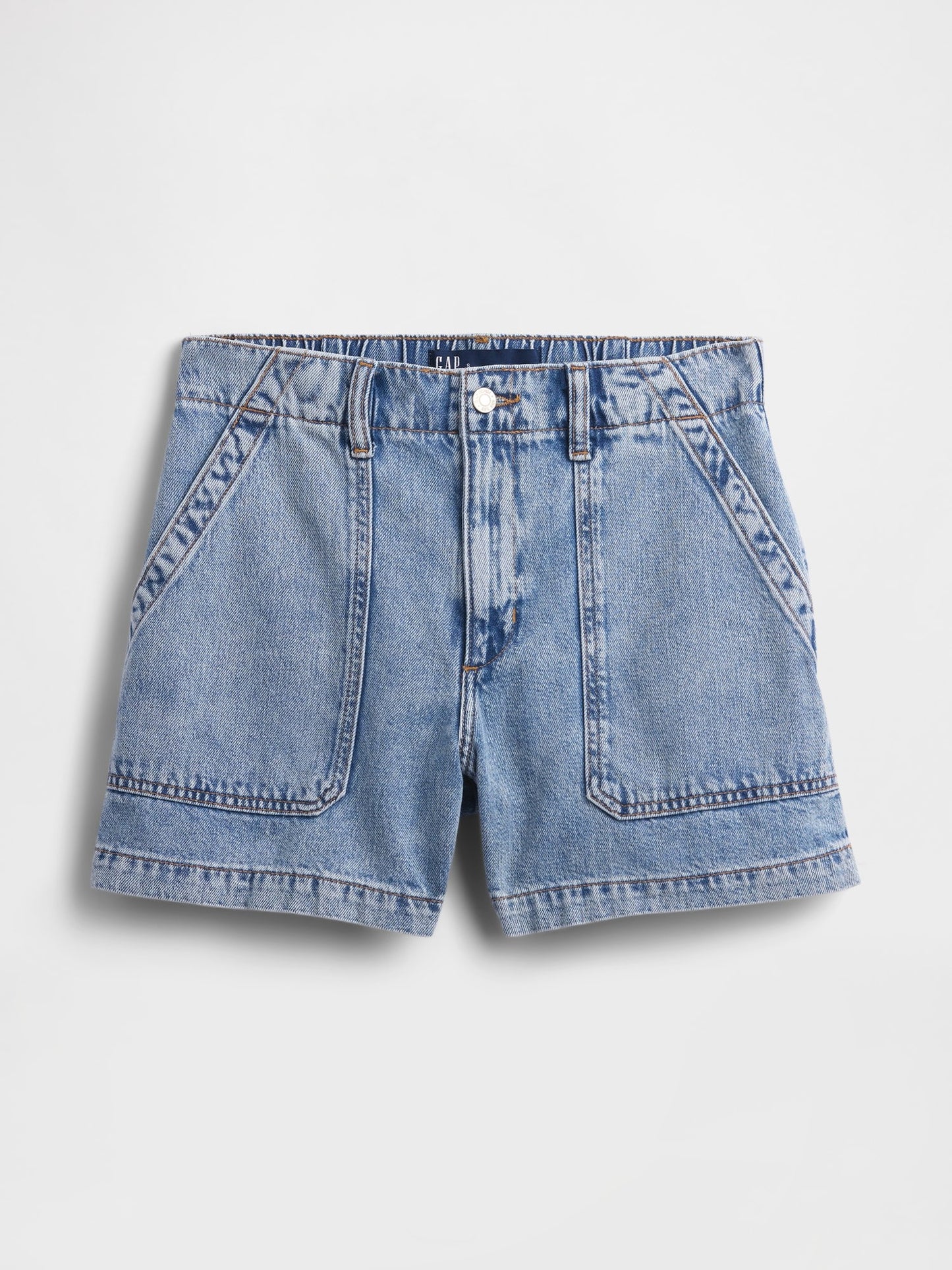Açık Mavi 4 High Rise Supersoft Denim Utility Şort