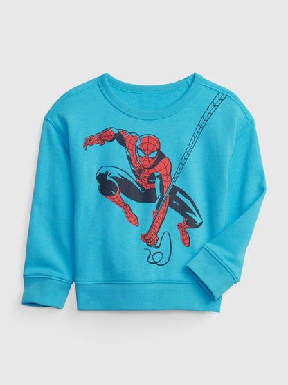 Mavi Marvel:copyright: Baskılı Bisiklet Yaka Sweatshirt