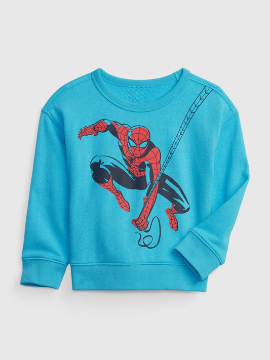 Mavi Marvel:copyright: Baskılı Bisiklet Yaka Sweatshirt