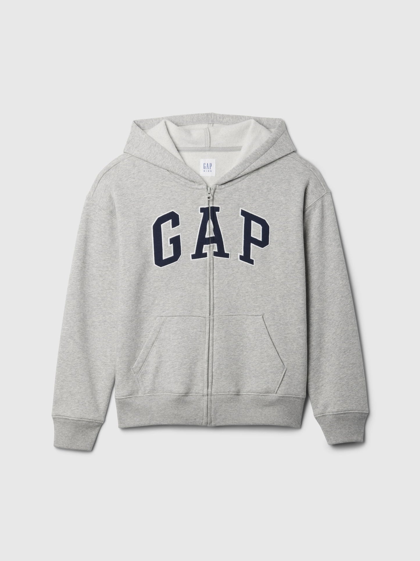 Gri Relaxed Gap Logo Fermuarlı Sweatshirt