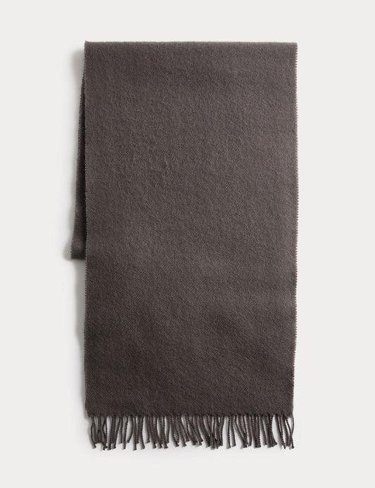 Yün Karışımlı Örgü Atkı